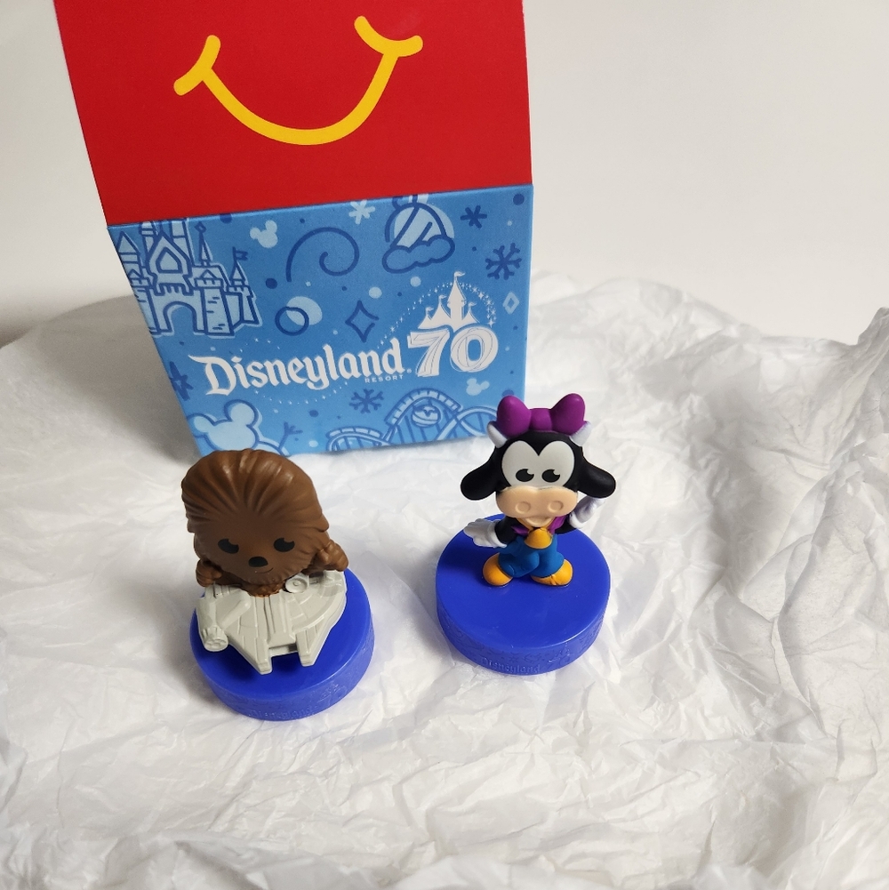 Disneyland Resort 70th Anniversary McDonalds Toy Chewbacca And Clarabelle